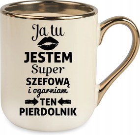 vicces Bögre Elegant Bézs Főnöknek Születésnapi Ajándék Karácsony+csomagolás