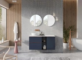 AREZZO design MONTEREY 40 cm-es oldalszekrény 1 ajtóval Matt kék színben