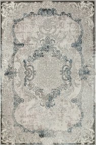 Csillogó Szőnyeg Kétszintes Dísz Szürke Ezüst Allora 200x290 cm