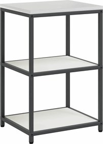 vidaXL Konyhai Tárolás polcokkal tárolóval Fehér 60 x 50 x 92 cm Acél