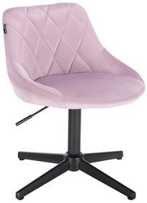 HR1054CROSS Halványlila modern velúr szék fekete lábbal