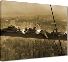 Vászonkép 50x40 Munkások a gerendán