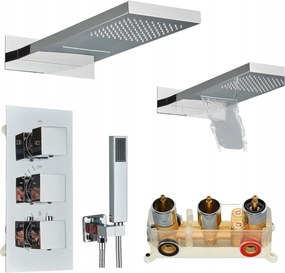 Zuhanyszett Falsík Alatti Termosztát Esőztető Vízesés Box Ari