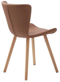 Konyakbarna bőrutánzat étkezőszék Teslin – Unique Furniture