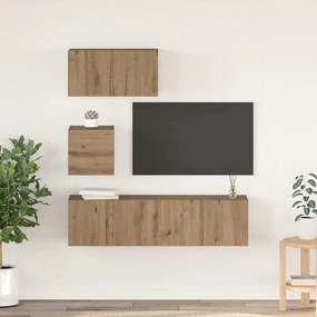 TV szekrény garnitúra 4 pcs kézműves tölgy 60 x 30 x 30 cm