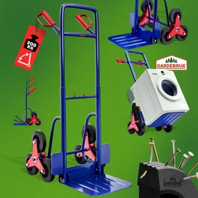 CART lépcsős kézikocsi, max. 200kg, kék Gardebruk