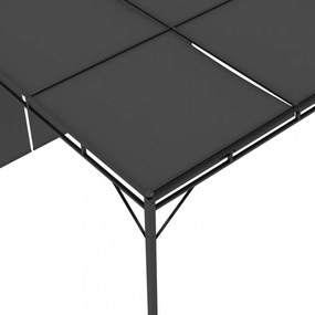 vidaXL antracitszürke kerti pavilon oldalfüggönnyel 4 x 3 x 2,25 m