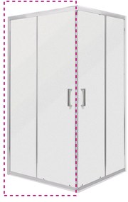 MALIBU SQ 100 ELEMENT zuhanyajtó