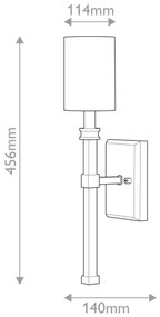 Hinkley HK-MOORE-WB1-HB - MOORE fali lámpa 1xE14/40W/230V aranyszínű