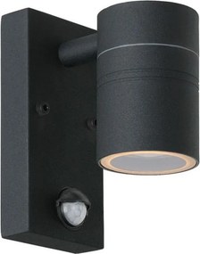 LUCIDE 14866-05-30 ARNE-LED Fali Lámpa Mozgásérzékelővel Fekete GU10 IP44