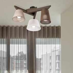 Brilagi - LED mennyezeti lámpa ANTHONY 3xE14/40W/230V tölgy-dió