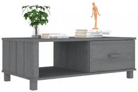 HAMAR sötétszürke tömör fenyőfa dohányzóasztal 100 x 55 x 35 cm
