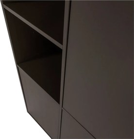 Sötétbarna borovi fenyő moduláris szekrény 108x215 cm Meggy – WOOOD