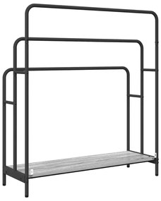 Ruhaszárító polcokkal Szürke sonoma 90 x 30 x 100.5 cm Faanyag