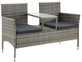 Juskys Merlin rattan pad M - szürke