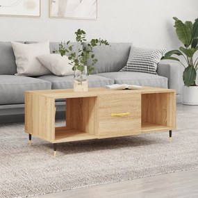 Sonoma tölgy színű szerelt fa dohányzóasztal 102 x 50 x 40 cm