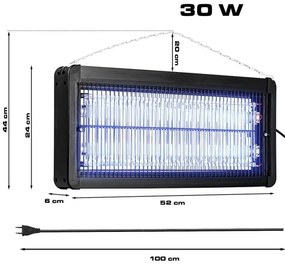 Elektromos rovarcsapda 2x15W/230V, 120 m² lefedettség