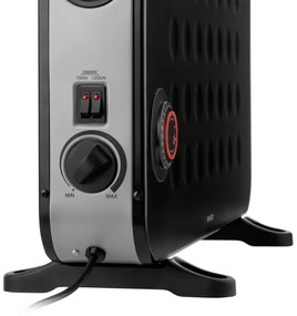 Sencor - Elektromos konvektoros fűtés 750/1250/2000W/230V termosztát IP24 fekete