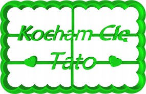 Forma Lyukasztó Mézeskalács kiszúró Apák Napja Felirat Szeretlek Apa