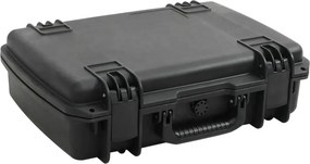 vidaXL fekete PP hordozható repülős tok 50,5 x 37 x 14,5 cm