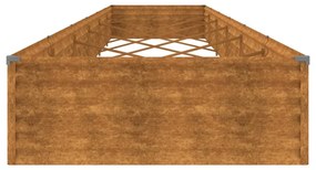 corten acél kerti magaságyás 579x100x36 cm