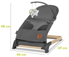 Lionelo - Babaringató JUNE szürke