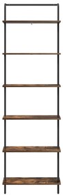 Könyvespolc Füstölt tölgy 60 x 24 x 203 cm Faanyag