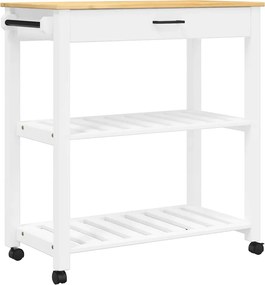 vidaXL MONZA tömör fenyőfa konyhai kocsi 84 x 40 x 88,5 cm