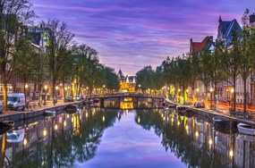 Poszter 86,4x56,8cm Amszterdami csatorna, Assaf Frank