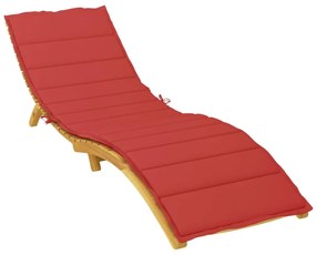 piros oxford szövet napozóágy párna 200 x 70 x 3 cm