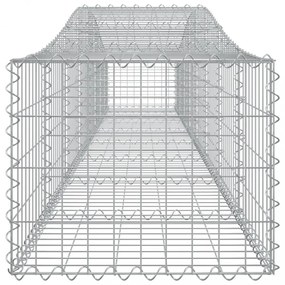 25 db íves horganyzott vas gabion kosár 400x50x40/60 cm