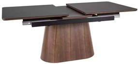 Monaco bővíthető étkezőasztal fekete/dió 160-200cm
