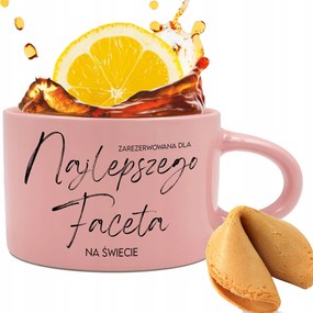 Csésze Rózsaszín 200ml Vicces Ajándék Legjobb Férfi Sütemény Jóslás