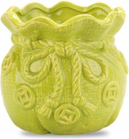 Váza erszény zöld dekoráció erkély váza