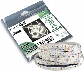 Erős 9W/m Prémium Led szalag 2835 300 IP20 Cw 5m