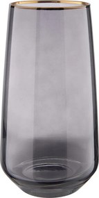 TOUCH OF GOLD long drink pohár arany szegéllyel, szürke 480 ml