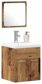 Fürdőszobai Bútor Szett 3 pcs Öreg fa 41 x 38.5 x 46 cm Faanyag