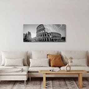 Kép - Colosseum Rómában, fekete-fehér (120x50 cm)