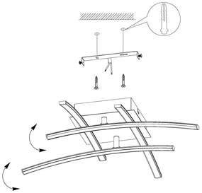 Eglo 96305 - LED Csillár NEVADO 4xLED/5W/230V