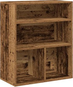 vidaXL könyvszekrény antik fa 60x30x71,5 cm szerelt fa
