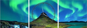 Kép - Kirkjufell, Izland (órával) (90x30 cm)