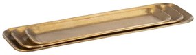 Fém dekoratív tálca szett 3 db-os 14x48 cm Grau – Ixia
