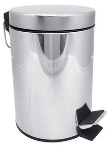 Szemetesvödör 17x25,5 cm, rozsdamentes acél/ezüst