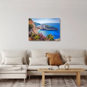 Üveg kép - Navagio strand, Görögország (70x50 cm)