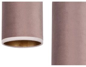 Láncos lámpa AVALO 3xE27/60W/230V rózsaszín/rez