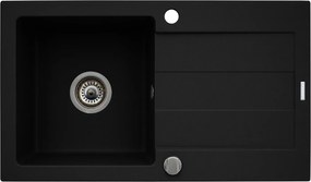 Pyramis Next gránit mosogató 76x44 1B 1D karbon (70.053.601)