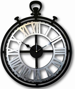 Nagy,modern Falióra,ezüst, Loft,vintage, Római SZÁMOK,60 cm