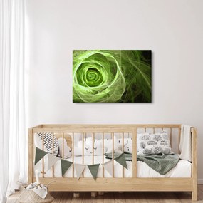 Kép - Absztrakt rózsa zöld (90x60 cm)