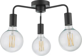Dar Lighting modern mennyezeti lámpa dena matt fekete darden5322