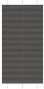 pliszírozott redőny fekete 105x200 cm szövetszélesség 104,4 cm